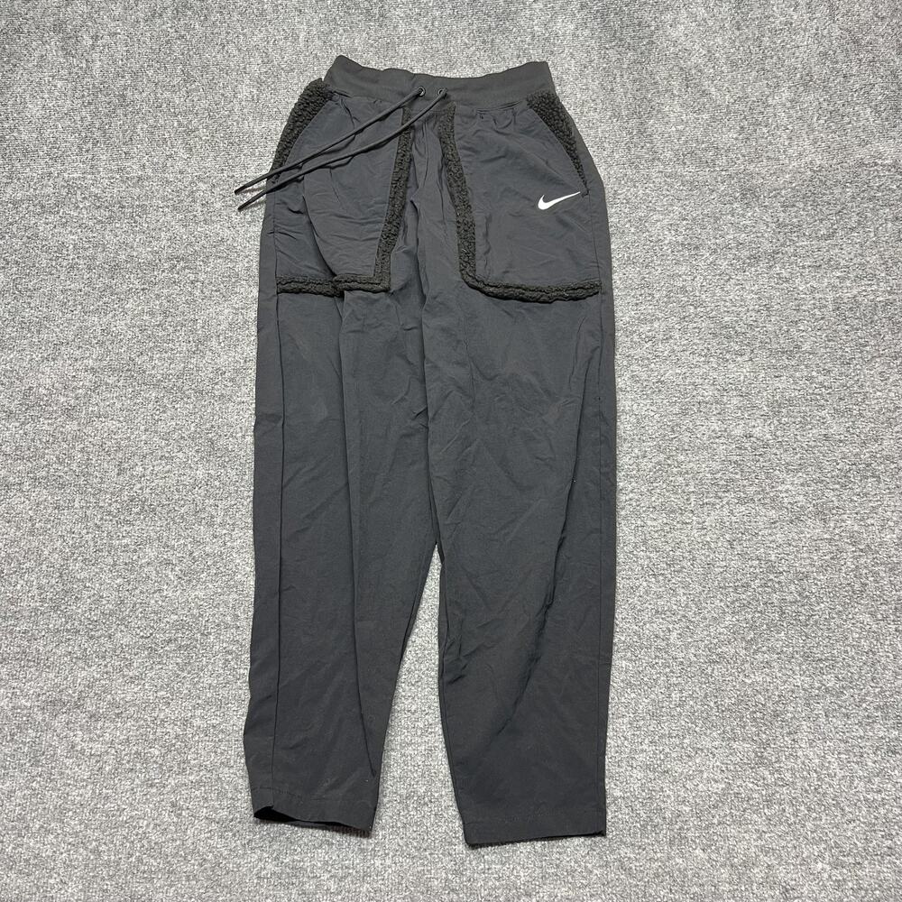 Nike Women's Sportswear Essential Woven High-Waisted Curve Pants Size XS Black